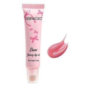 Kevin and coco Bow Glossy Lip Oil - Pink